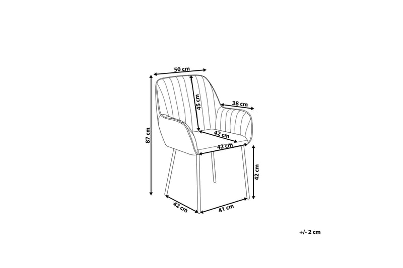 SCHWIZER Stol 2-Pack Sammet Blå - Matstol & köksstol - Karmstolar