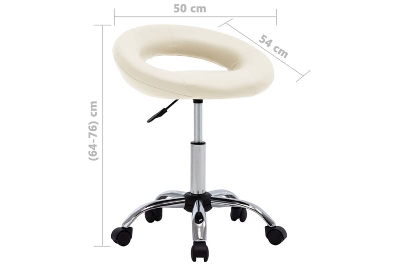 Snurrbar stol gräddvit konstläder - Vit - Möbler - Matplats - Matstol & köksstol