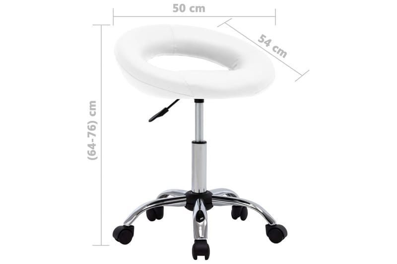 Snurrbar stol vit konstläder - Vit - Möbler - Matplats - Matstol & köksstol