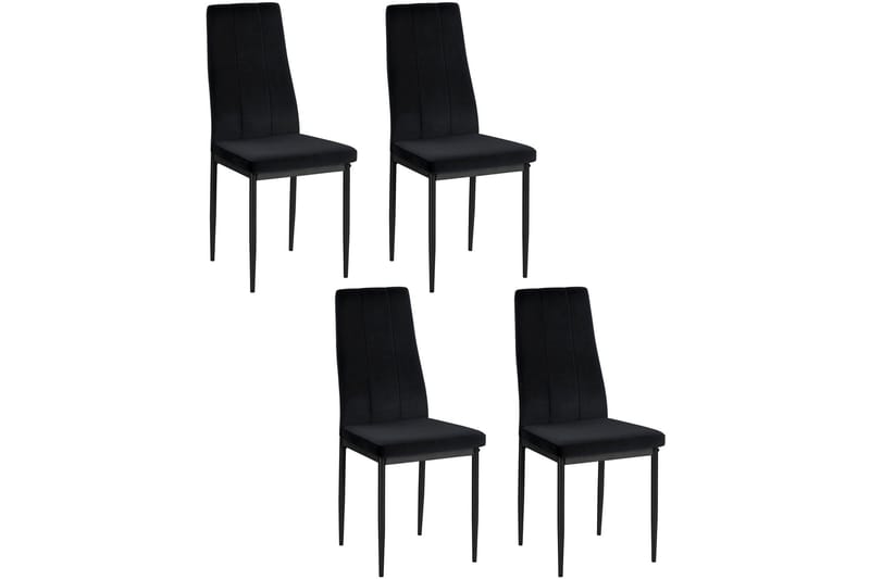 UGGLEHULT Matstol 4-pack Sammet/Svart - Möbler - Matplats - Matstol & köksstol