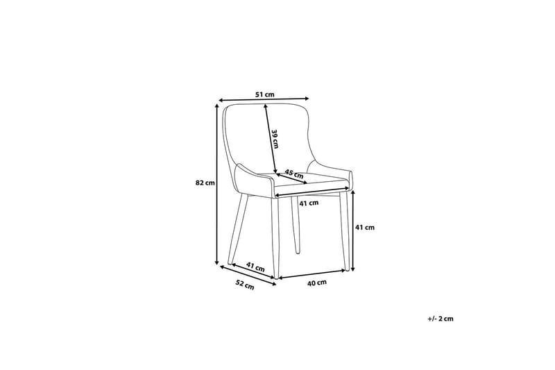 VANCOOTEN Stol 2-Pack Sammet Grön - Möbler - Matplats - Matstol & köksstol