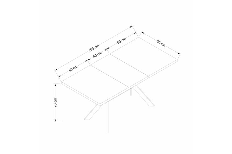 NABI Matbord 160 cm Rektangulär Ek - M�öbler - Matplats - Matbord & köksbord