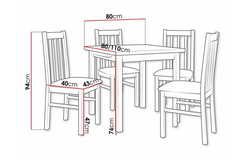 Patrickswell Matgrupp Brun/Grå - Matgrupp & matbord med stolar
