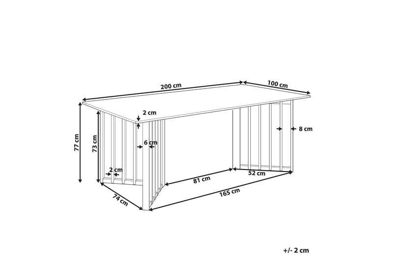 ROUYN Matbord 100x200 cm Ljusbrun - Möbler - Matplats - Matbord & köksbord