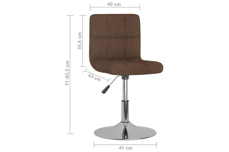 Snurrbar matstol brun tyg - Brun - Möbler - Matplats - Matstol & köksstol
