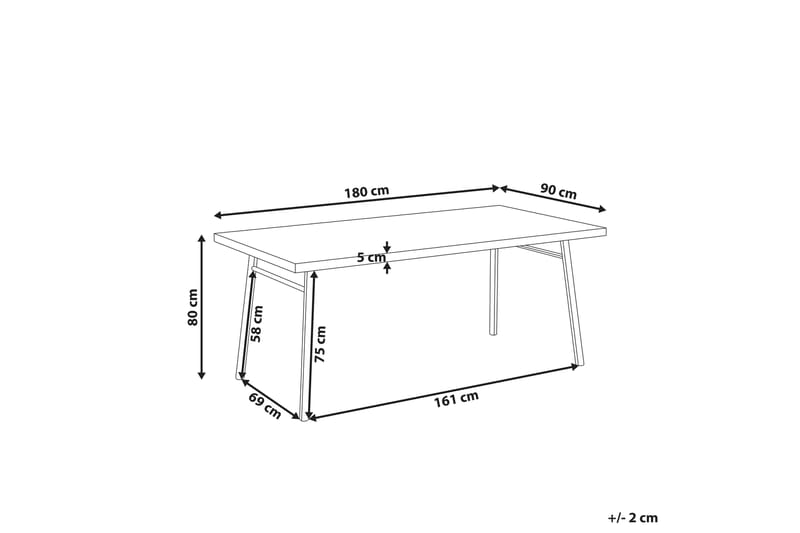 STENSVILLE Matbord 90x90 cm Ljusbrun/Svart - Möbler - Matplats - Matbord & köksbord