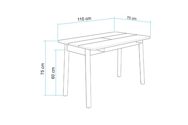 Valsot Matbord 110 cm - Ek - Möbler - Matplats - Matbord & köksbord