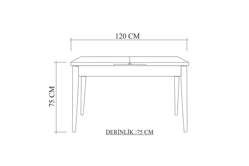 Valsot Matbord 110 cm - Ek - Möbler - Matplats - Matbord & köksbord