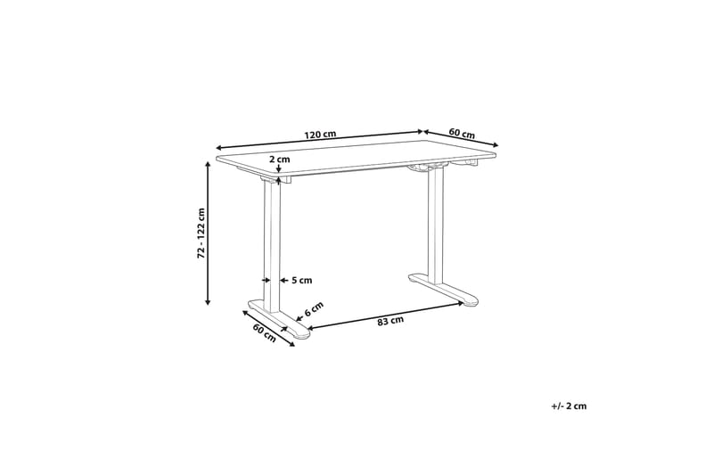 Faraday Skrivbord 60x120 cm - Vit - Möbler - Hemmakontor - Skrivbord