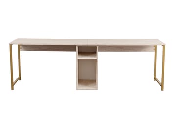 Hu Skrivbord 60x240 cm Beige/Guld