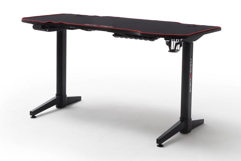 CATTESHALL 4 Gaming Skrivbord 140 cm Höj-och Sänkbart Svart - Möbler - Hemmakontor - Skrivbord