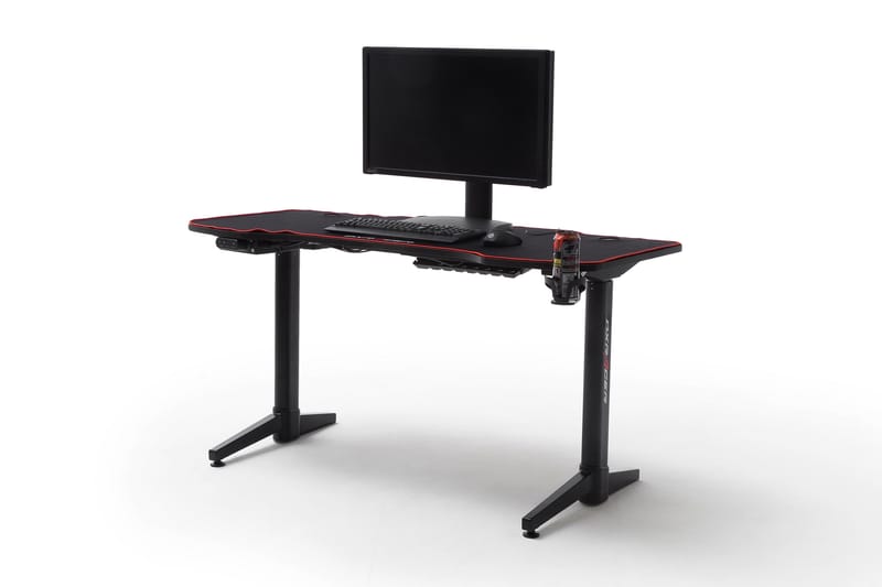 CATTESHALL 4 Gaming Skrivbord 140 cm Höj-och Sänkbart Svart - Möbler - Hemmakontor - Skrivbord