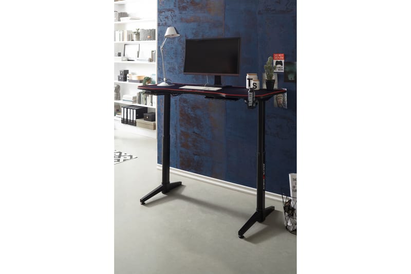 CATTESHALL 4 Gaming Skrivbord 140 cm Höj-och Sänkbart Svart - Möbler - Hemmakontor - Skrivbord