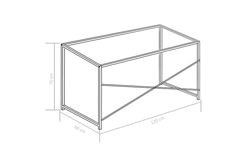 Datorbord vit och ek 120x60x70 cm - Vit - Möbler - Hemmakontor - Skrivbord