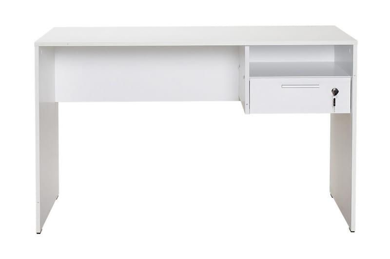 DUMELE Skrivbord 120 cm med Förvaring Hyllor + Låsbar Låda V - Gamingbord & datorbord - Skrivbord - Bord