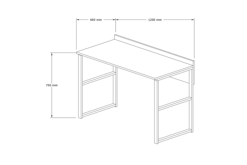 SHESHO Skrivbord 120 cm Brun/Svart - Möbler - Hemmakontor - Skrivbord