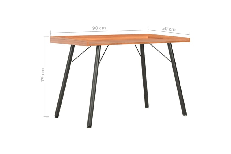 Skrivbord brun 90x50x79 cm - Brun - Skrivbord - Bord