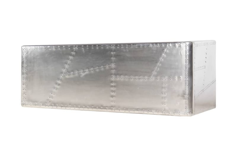 Skrivbord flygplansdesign silver 112x50x76 cm metall - Silver - Möbler - Hemmakontor - Skrivbord