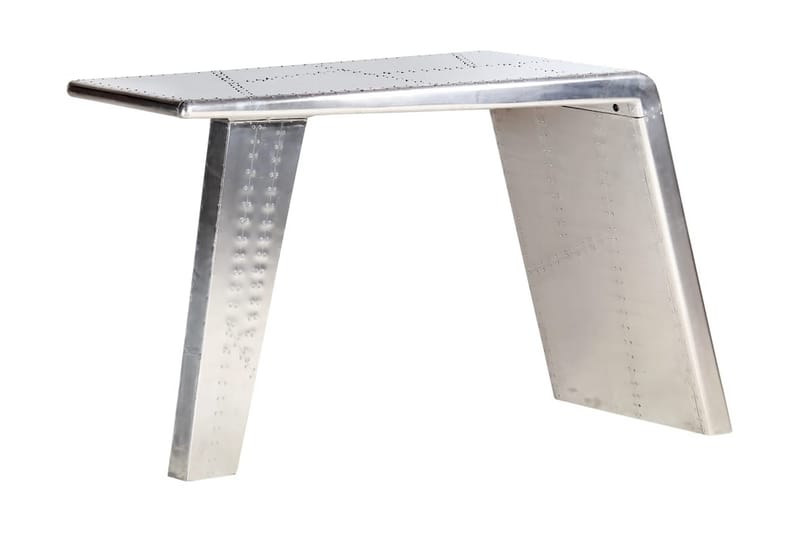 Skrivbord flygplansdesign silver 112x50x76 cm metall - Silver - Möbler - Hemmakontor - Skrivbord