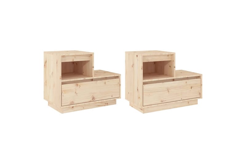 beBasic Sängbord 2 st 60x34x51 cm massiv furu - Möbler - Sovrum - Sängbord