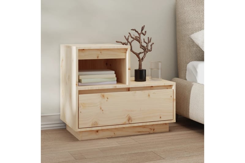 beBasic Sängbord 2 st 60x34x51 cm massiv furu - Möbler - Sovrum - Sängbord