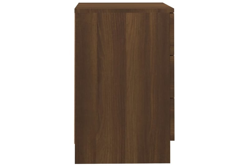 beBasic Sängbord 2 st brun ek 38x35x56 cm konstruerat trä - Möbler - Sovrum - Sängbord