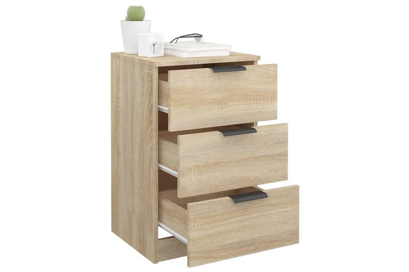 beBasic Sängbord 2 st sonoma-ek 40x36x65 cm - Möbler - Sovrum - Sängbord