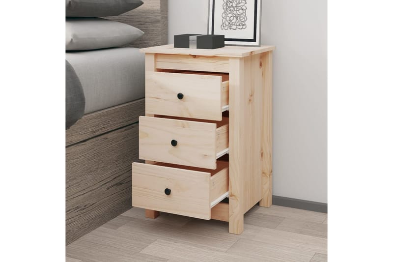 beBasic Sängbord 40x35x61,5 cm massiv furu - Möbler - Sovrum - Sängbord