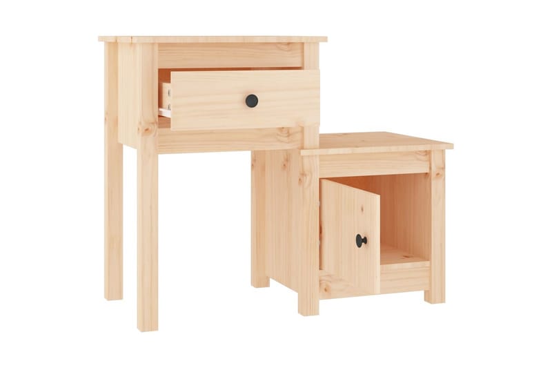 beBasic Sängbord 79,5x38x65,5 cm massiv furu - Möbler - Sovrum - Sängbord