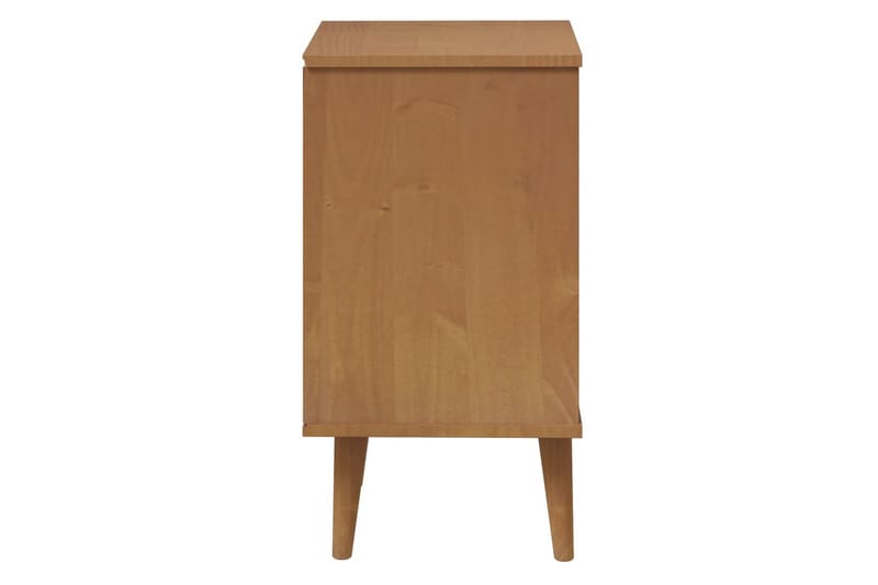 beBasic Sängbord brun 40x35x65 cm massiv furu - Möbler - Sovrum - Sängbord