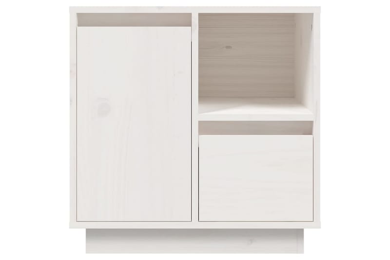 beBasic Sängbord vit 50x34x50cm massiv furu - Möbler - Sovrum - Sängbord