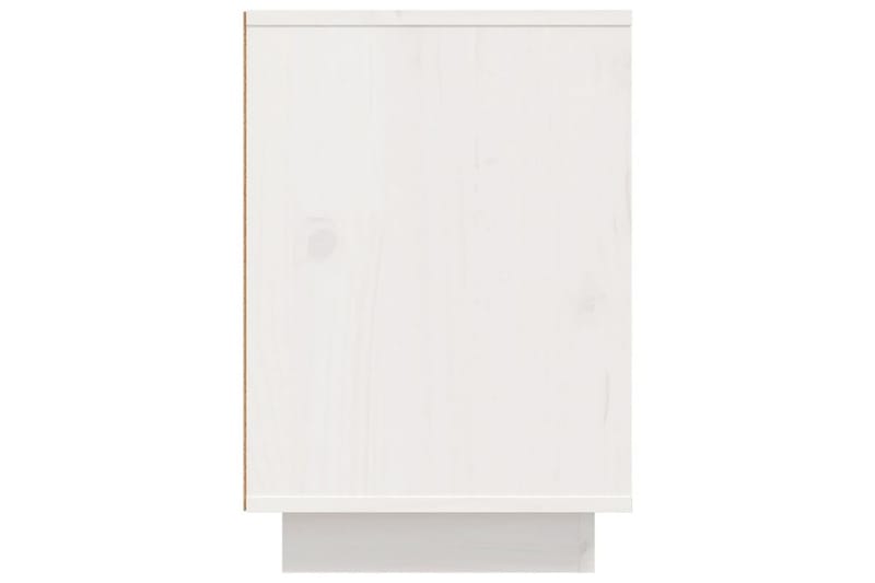 beBasic Sängbord vit 50x34x50cm massiv furu - Möbler - Sovrum - Sängbord