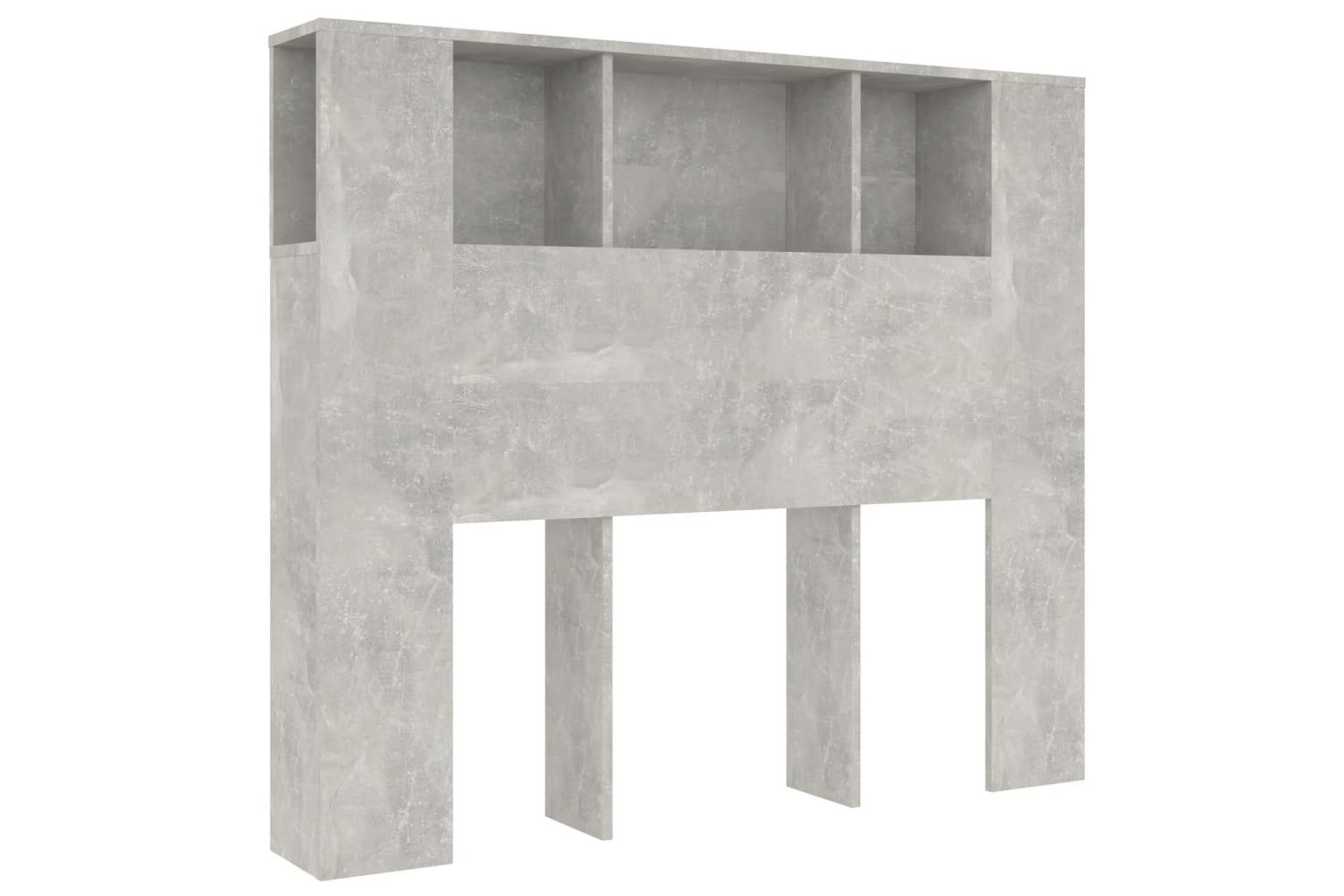 beBasic Sänggavel med förvaring betonggrå 120×18,5×104,5 cm –