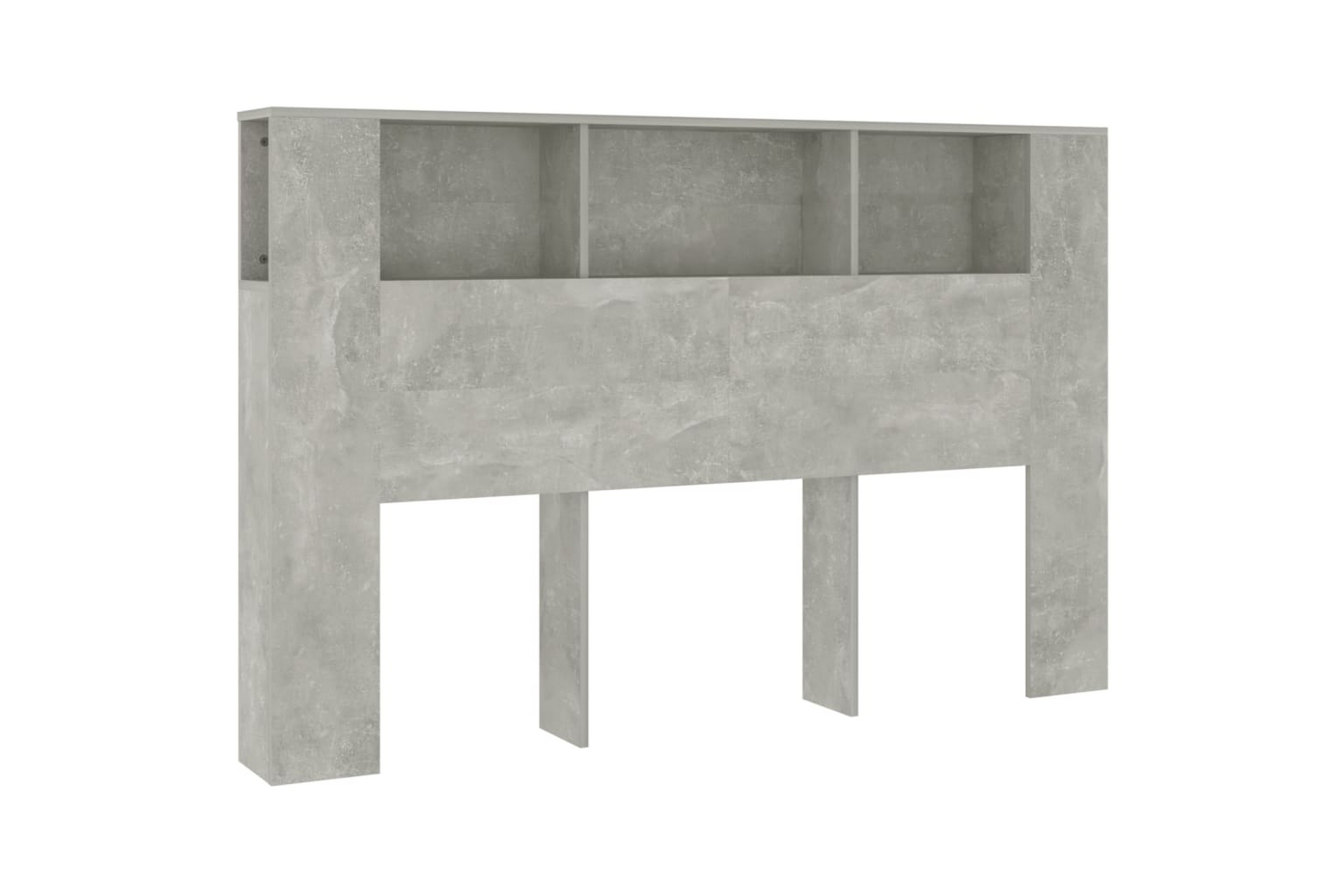 beBasic Sänggavel med förvaring betonggrå 160×18,5×104,5 cm –