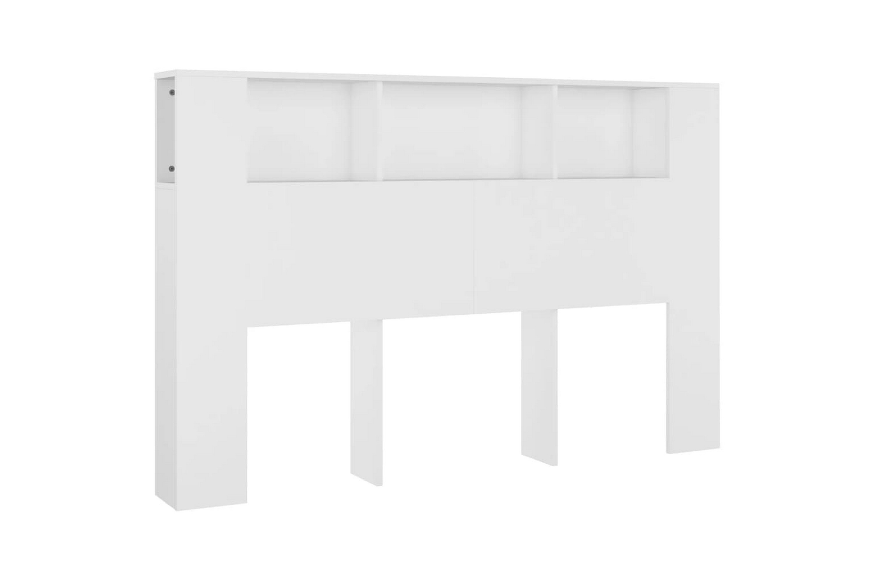 beBasic Sänggavel med förvaring vit 160×18,5×104,5 cm –