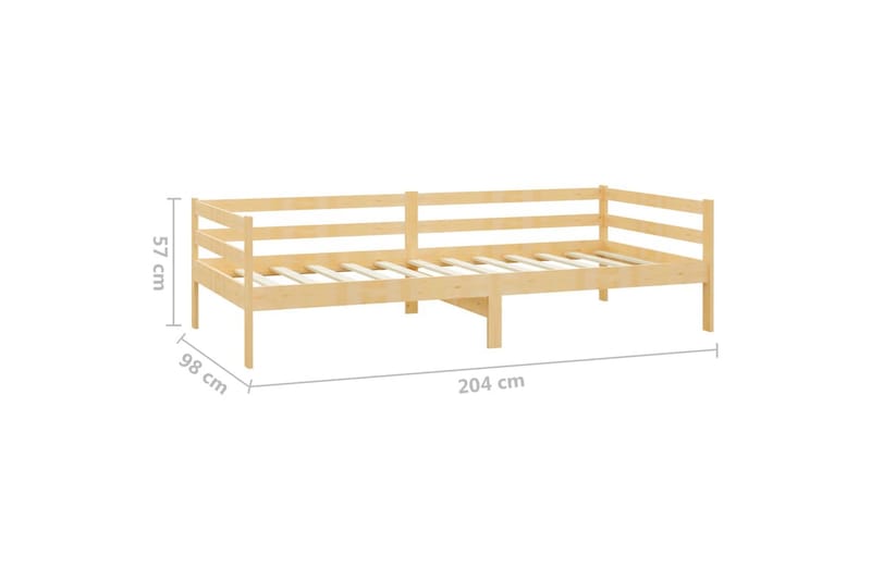 Dagbädd med madrass 90x200 cm massiv furu - Vit - Möbler - Sovrum - Dagbäddar