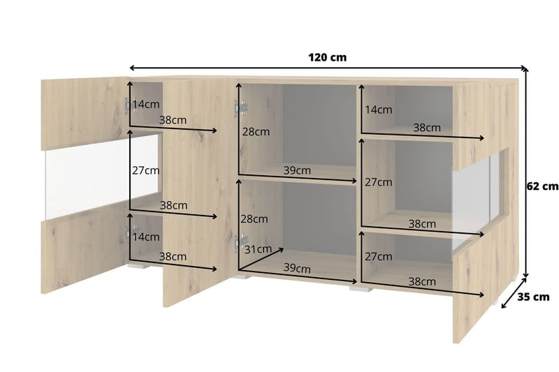 ARMADE Förvaringskista 120 cm Brun - Möbler - Sovrum - Förvaring sovrum - Sängkista