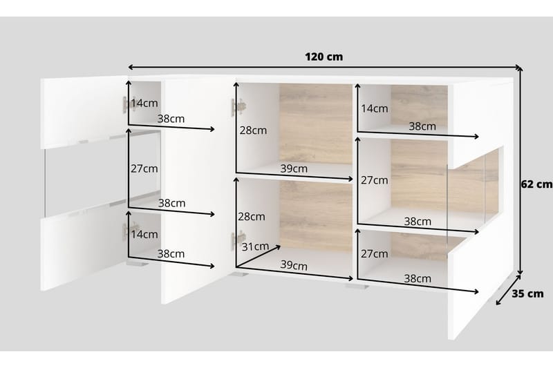 ARMADE Förvaringskista 120 cm Vit - Möbler - Sovrum - Förvaring sovrum - Sängkista