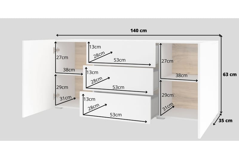 ARMADE Förvaringskista 140 cm Vit - Möbler - Sovrum - Förvaring sovrum - Sängkista