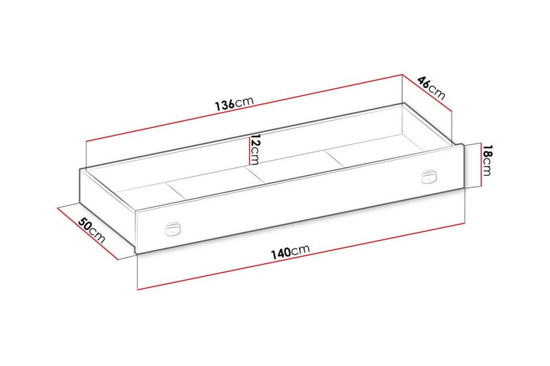 Rathmore Sängkista 140 cm Grå - Möbler - Sovrum - Förvaring sovrum - Sängkista