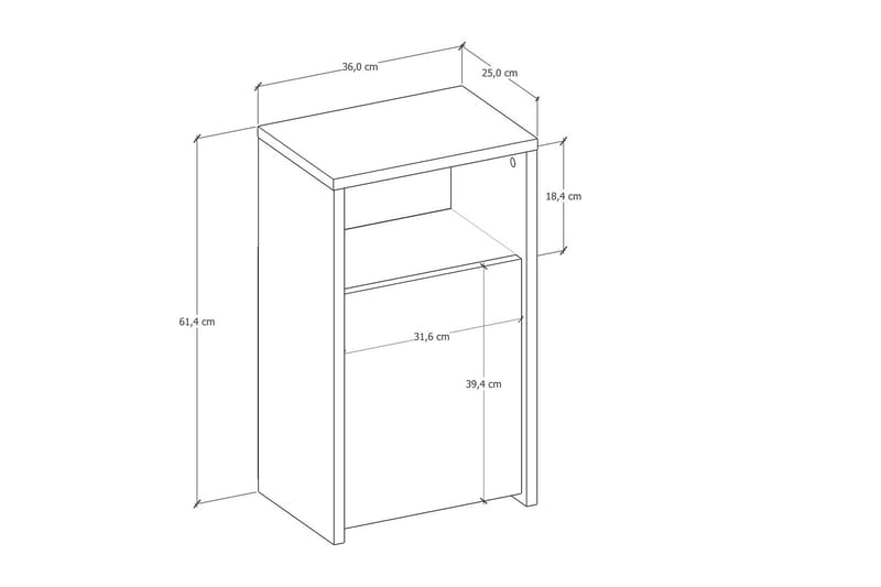 Halden Sängbord 36 cm Ek - Möbler - Sovrum - Sängbord