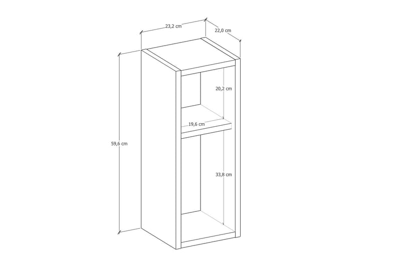 Haroun Sängbord 23 cm Antracit - Möbler - Sovrum - Sängbord