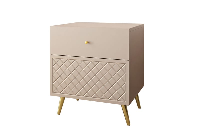 Hester Sängbord 50 cm Sand beige - Möbler - Sovrum - Sängbord