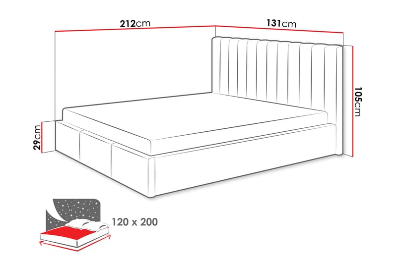 Laargard / Cosmo Sängram 120x200 cm - Beige - Möbler - Sovrum - Sängram & sängstomme