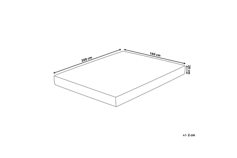 JOYEUX Madrass 160x200 cm Fast Vit/Memoryskum - Vit - Möbler - Sovrum - Madrasser - Bäddmadrasser