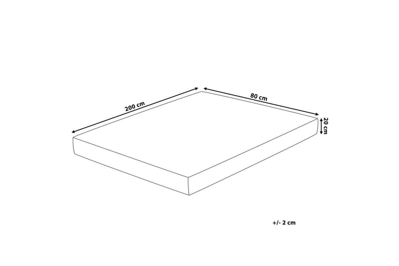 JOYEUX Madrass 80x200 cm Fast Vit/Memoryskum - Vit - Möbler - Sovrum - Madrasser - Bäddmadrasser