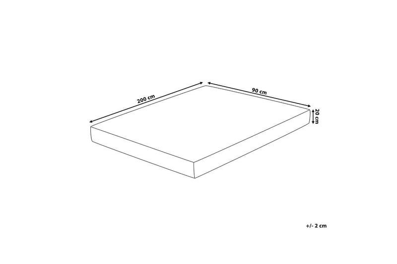 JOYEUX Madrass 90x200 cm Fast Vit/Memoryskum - Vit - Möbler - Sovrum - Madrasser - Bäddmadrasser