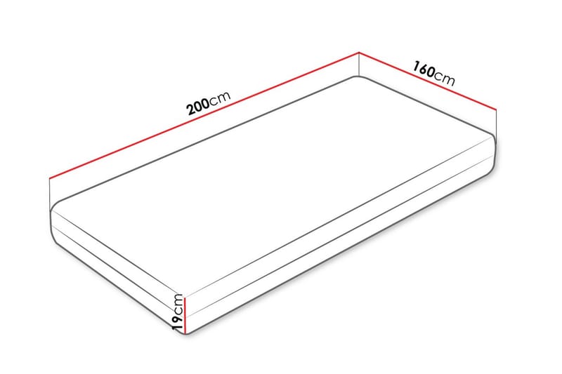 Billok Resårmadrass 160x200 cm - Vit - Möbler - Sovrum - Madrasser - Resårmadrass & resårbotten