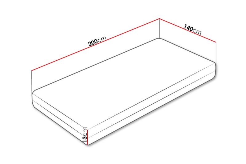 Calne Skummadrass 140x200 cm - Vit - Möbler - Sovrum - Madrasser - Skummadrasser