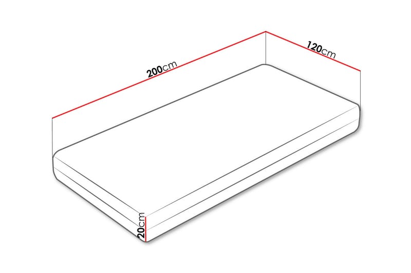 Freeborn Resårmadrass 120x200 cm - Vit - Möbler - Sovrum - Madrasser - Resårmadrass & resårbotten